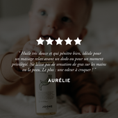 l'huile de massage (COSMOS ORGANIC)